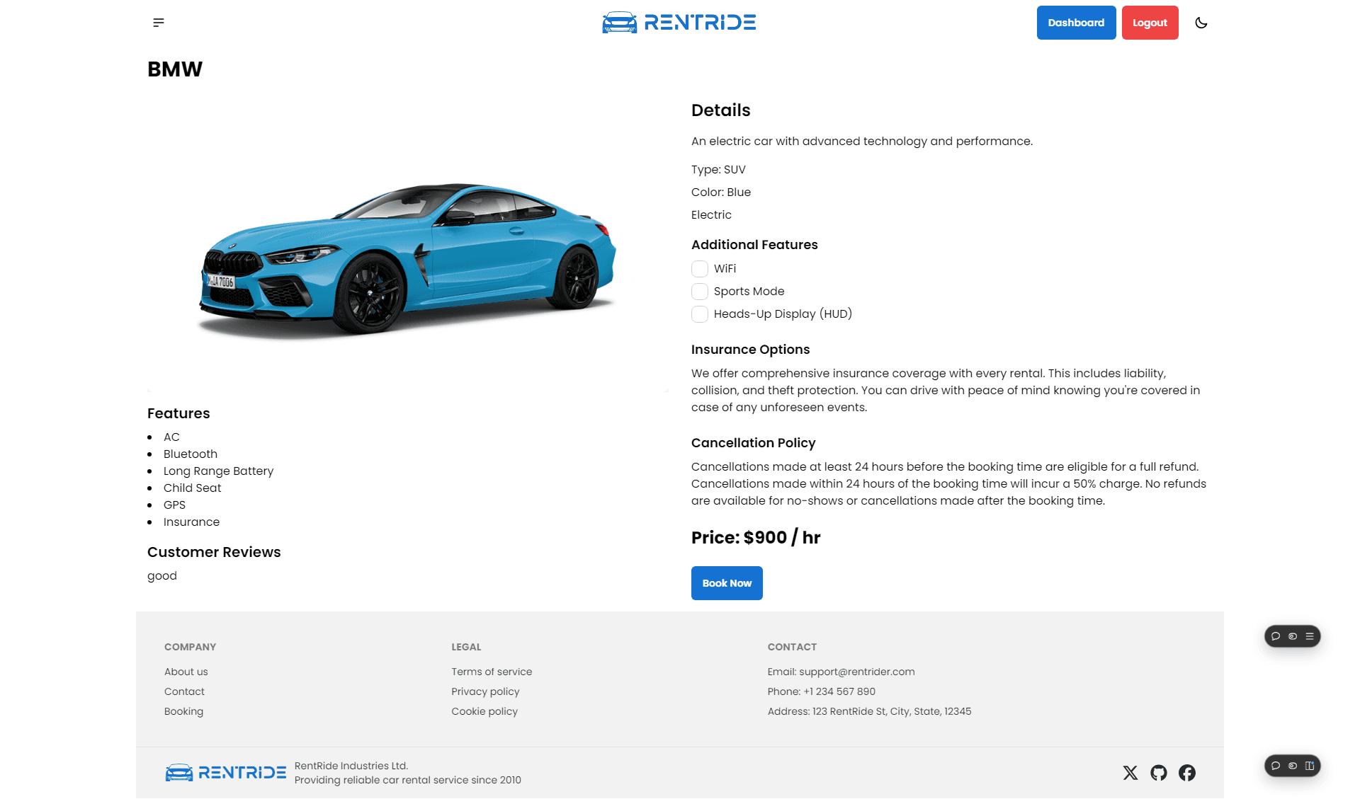 RentRide - The best Car Rental Website screenshot 3